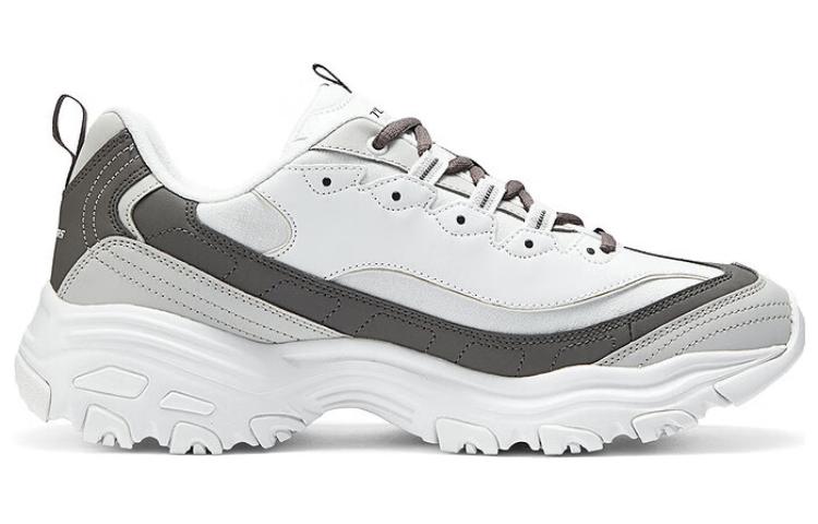 Skechers D'LITES 1.0 Wear-resistant And Lightweight Low-Top Casual Shoes Men's White Black