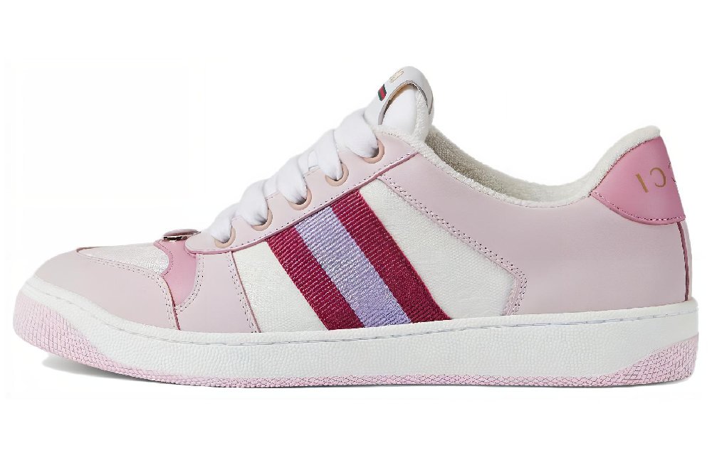GUCCI Screener Low-Top Skateboard Shoes Women's Light Pink