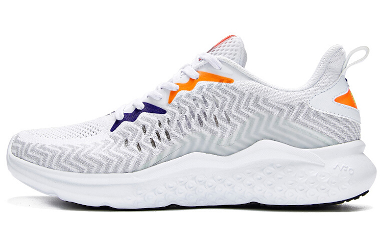 361° NFO Breathable Low-Top Running Shoes Men's White Orange