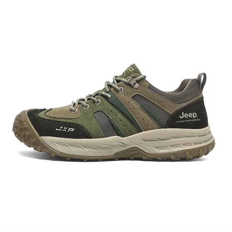 Jeep Wear-Resistant Low-Top Trekking Shoes Men's Khaki