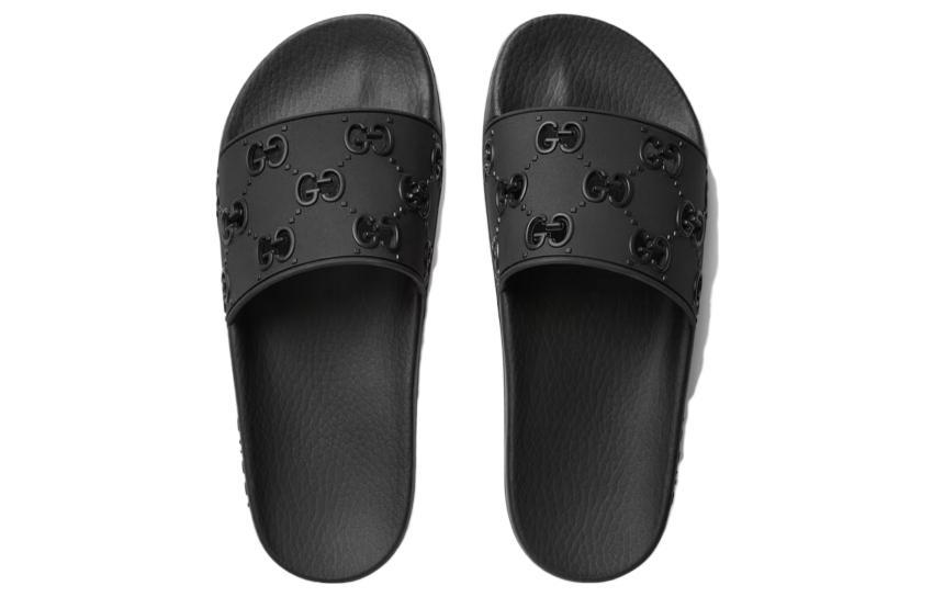 GUCCI Women's Rubber Gg Slide 'Black' Women's