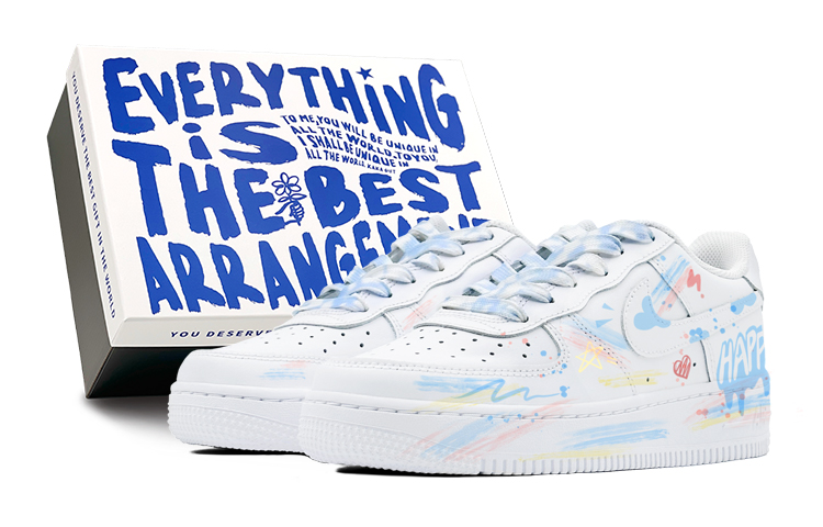 Nike Air Force 1 Skateboard Shoes Women's Low Top Blue