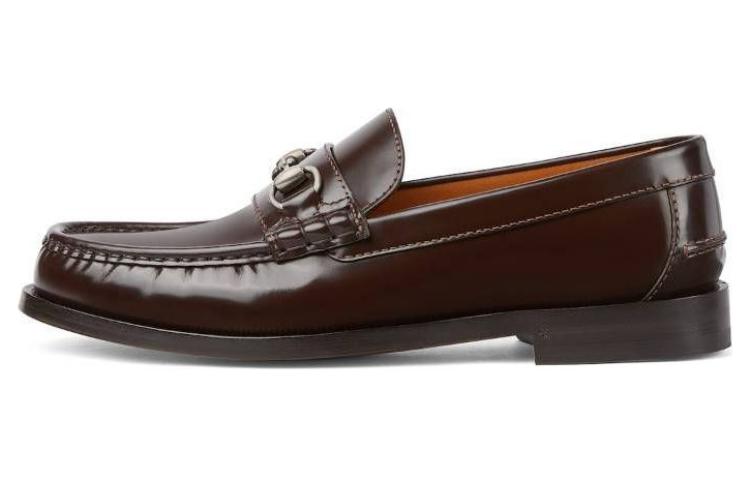 GUCCI Horsebit Loafers Men's Brown
