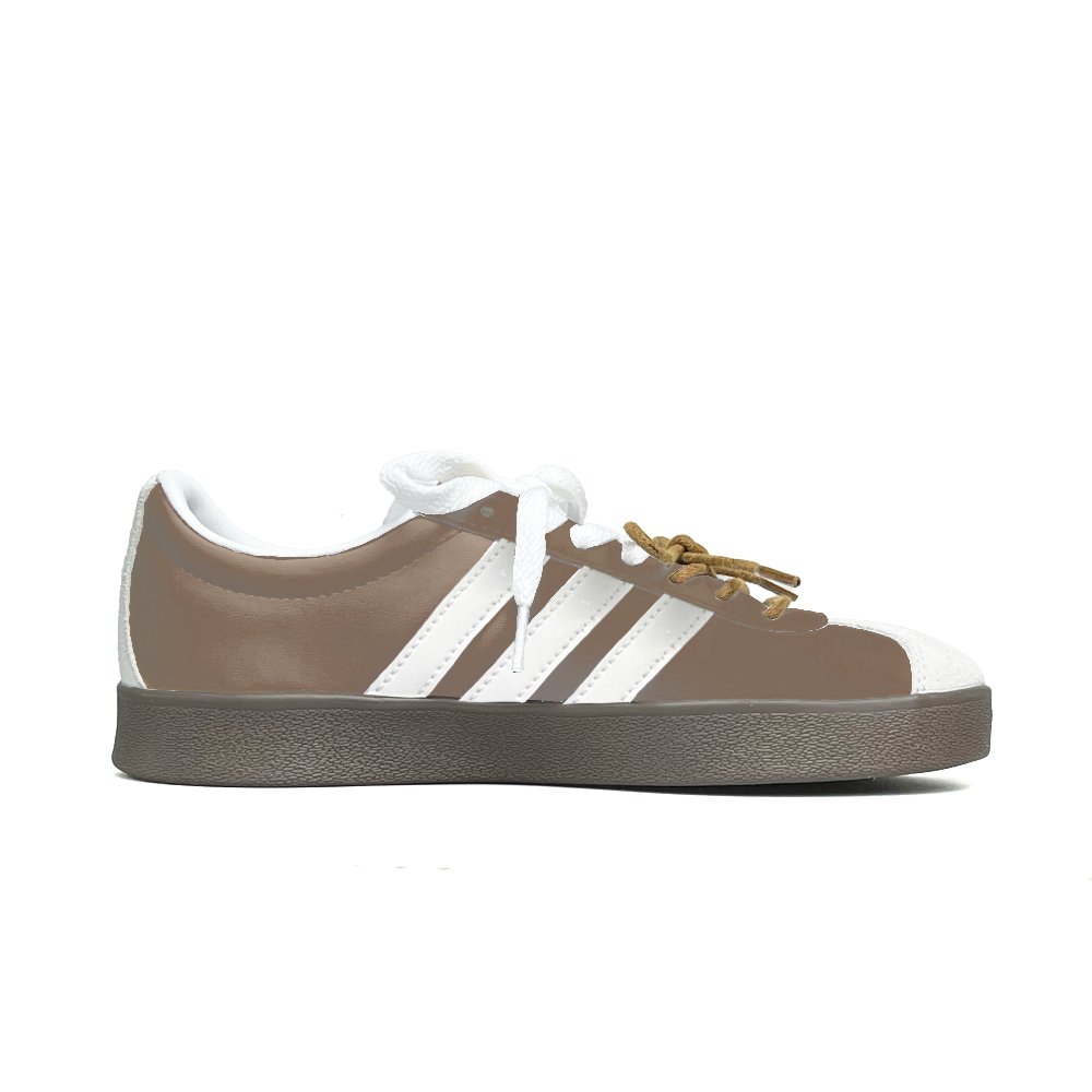 Adidas Neo VL Court 2.0 Anti Slip Wear Resistant Low Top Skateboard Shoes Unisex Brown White