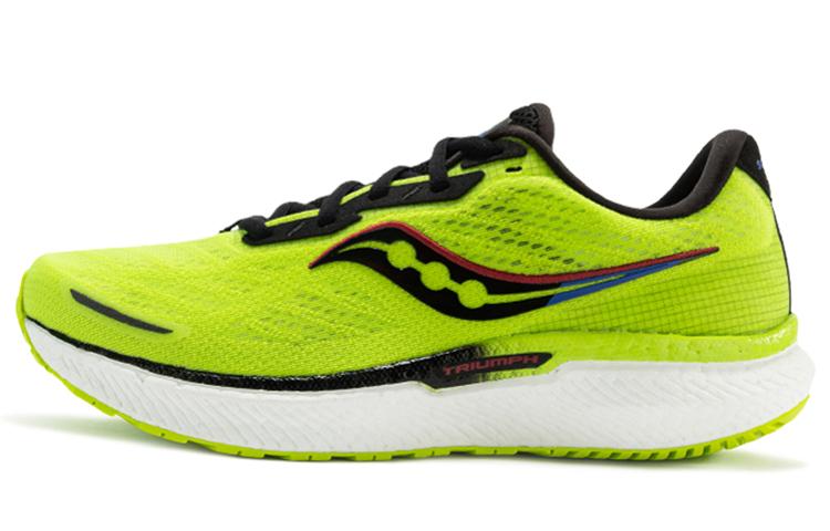 Saucony Triumph Victory 19 Low Top Running Shoes Men's Fluorescent Green Black
