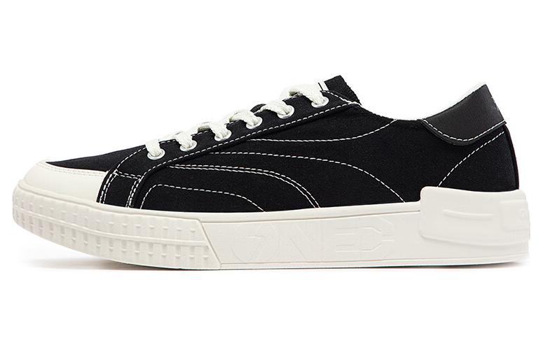 361° Abrasion Resistant Slip Resistant Low Top Skateboard Shoes Men's Black White