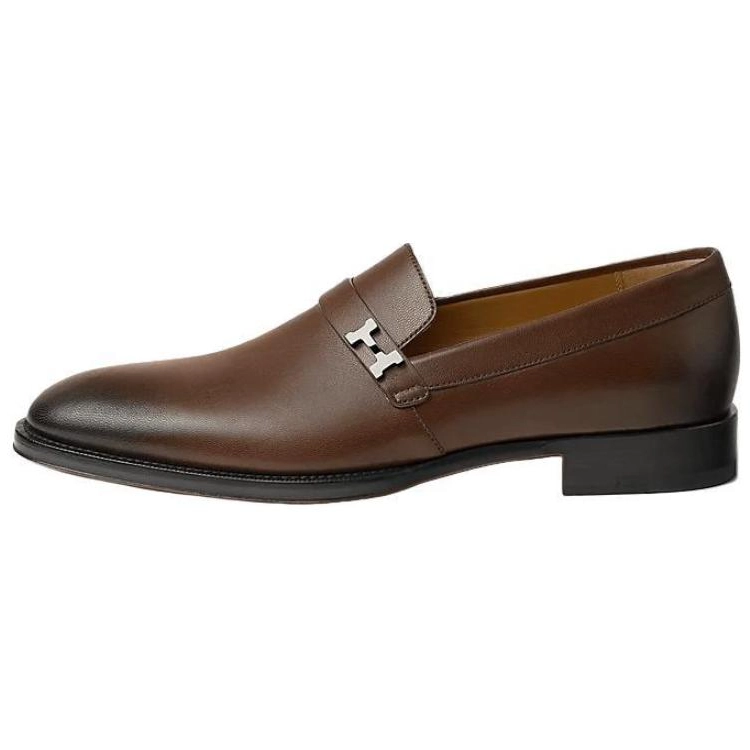HERMES Julio Loafers Men's Brown