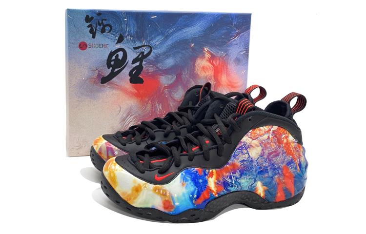Nike Foamposite One Vintage Basketball Shoes Men High-Top Blue/Orange
