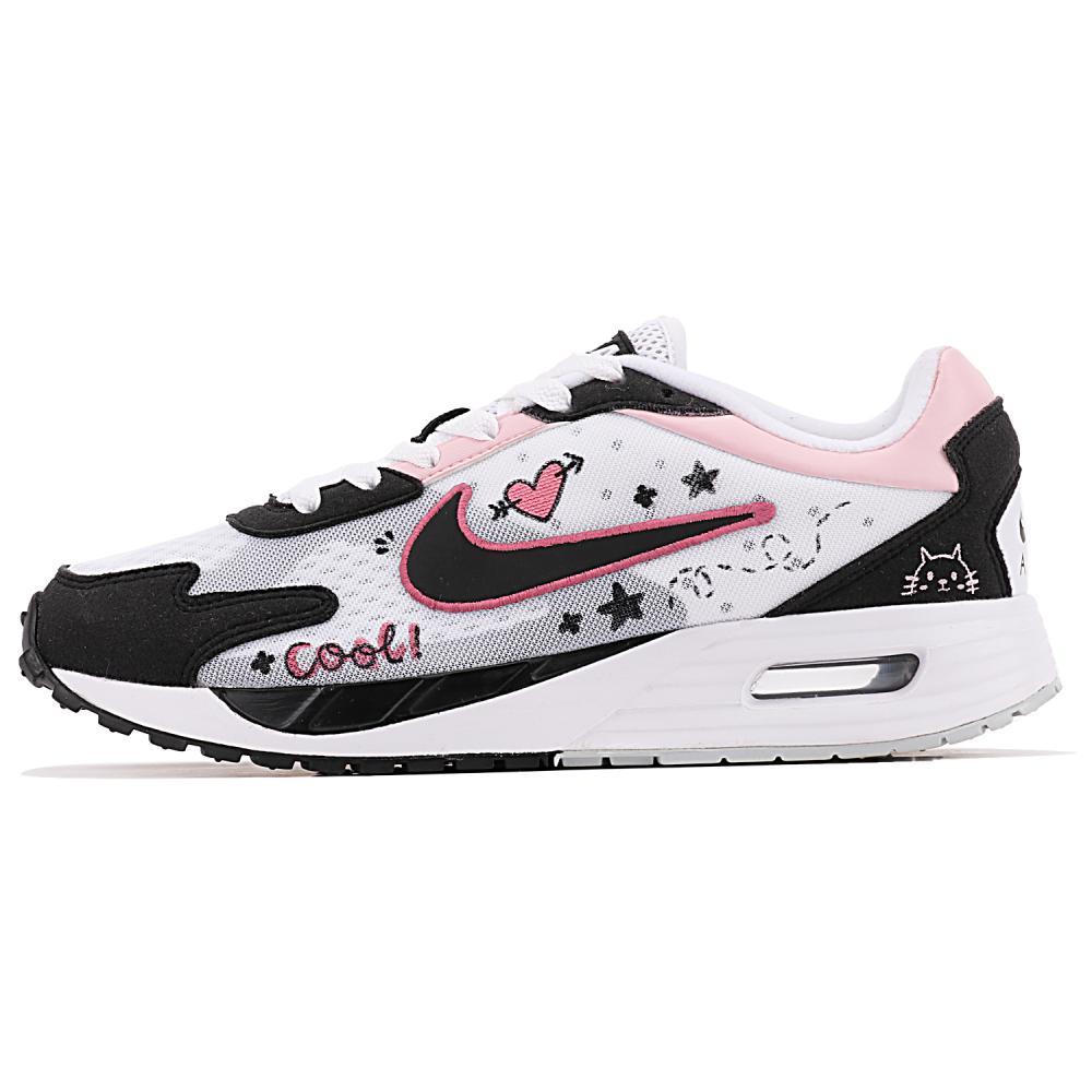 Nike Air Max Solo Durable Breathable Moisture-Wicking Low-Top Casual Shoes Women's Black Pink White