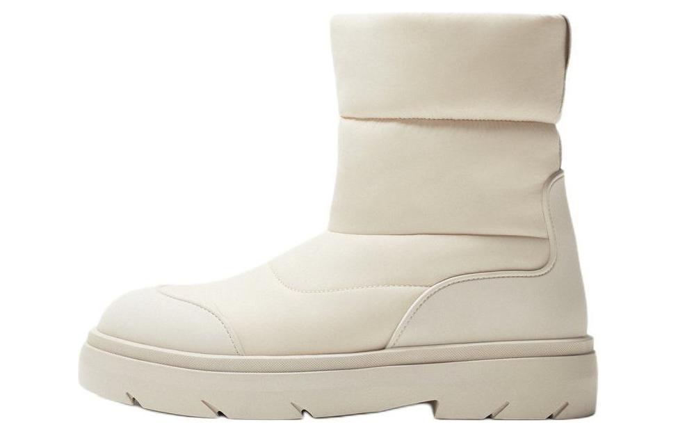 ZARA Short Snow Boots Men's Beige
