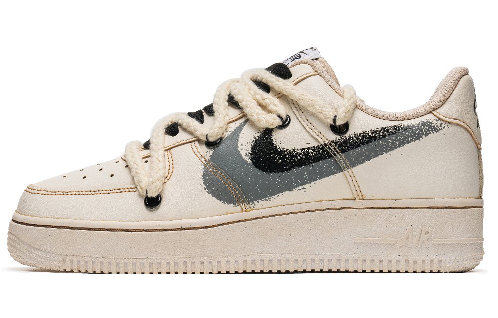 Nike Air Force 1 Low Low-Top Skateboard Shoes Unisex Beige Gray