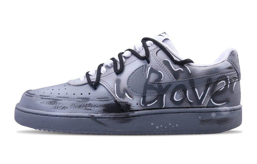 Nike Court Vision 1 Skateboard Shoes Men Low-Top Light Gray