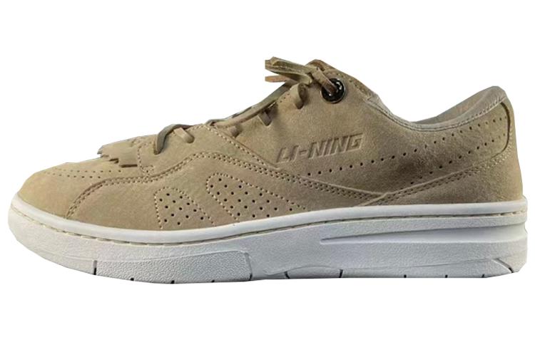 LiNing Skateboard Shoes Men Low-Top Brown White