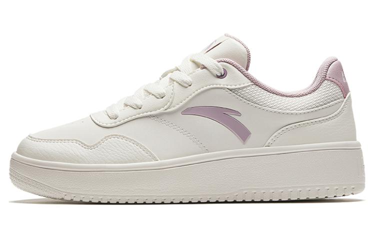 Anta Lightweight Slip Resistant Low top Skateboard Shoes Women's White Pink