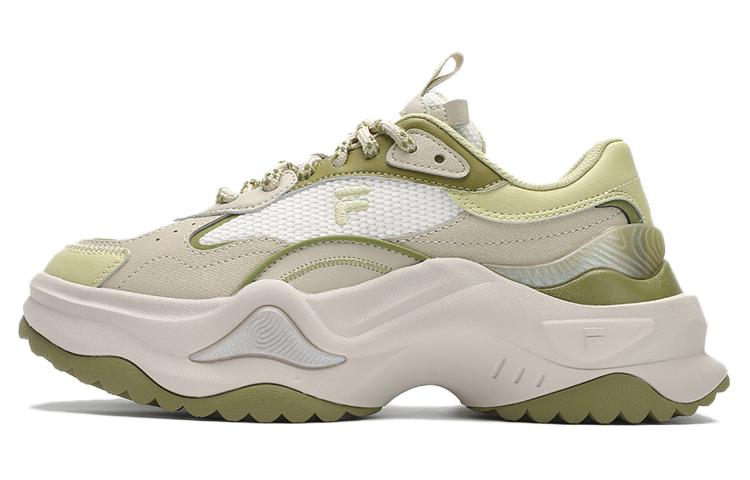 FILA FUSION BIANCO II Anti-Slip Wear-Resistant Low-Top Chunky Sneakers Women's Green