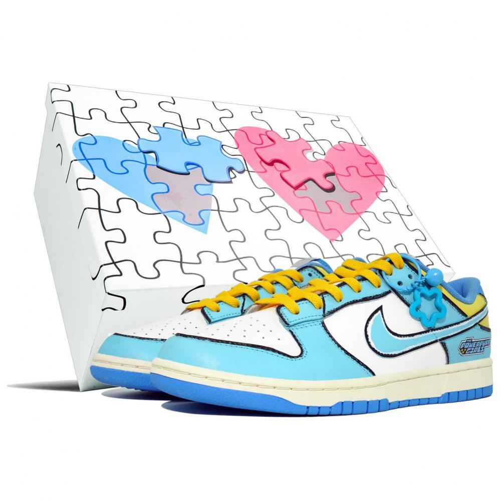 Nike Dunk Low 'Athletic Department' LTDZ Little Blue Police Trendy Versatile Low-Top Skateboard Shoes Unisex White Blue