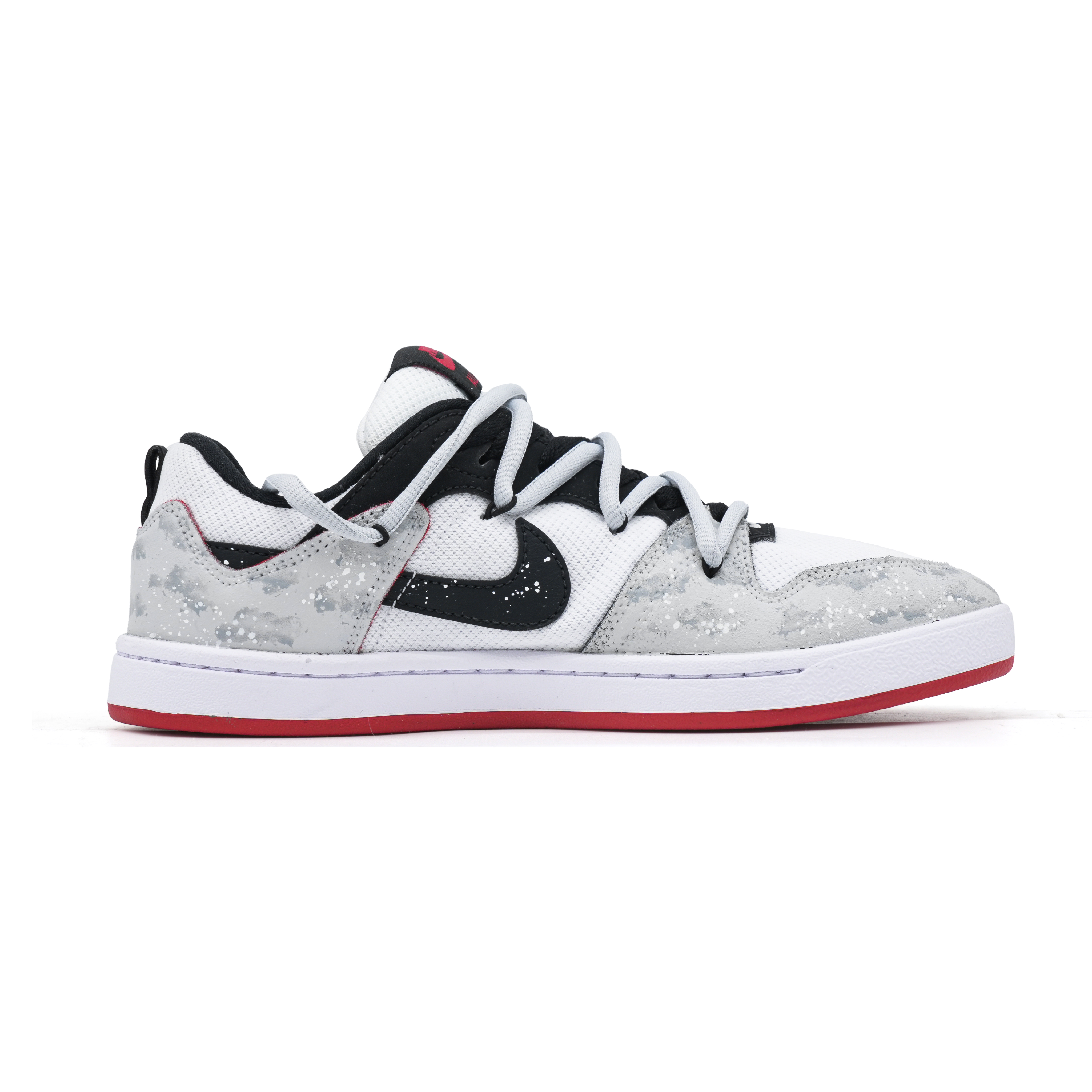 Nike SB Alleyoop Dreamlike Mist Rain Slip Resistant Low top Skateboard Shoes Men's Gray Red