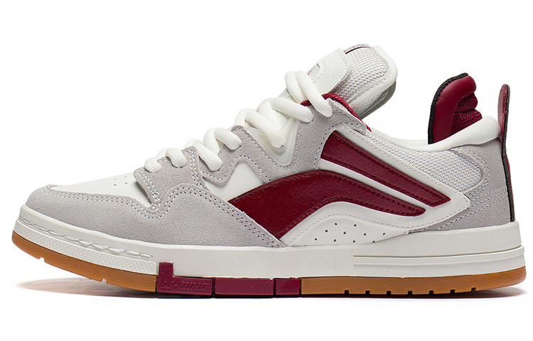 LiNing Wei Wu PRO Thermal Waterproof Coverage Low Top Skateboard Shoes Men's Gray Red