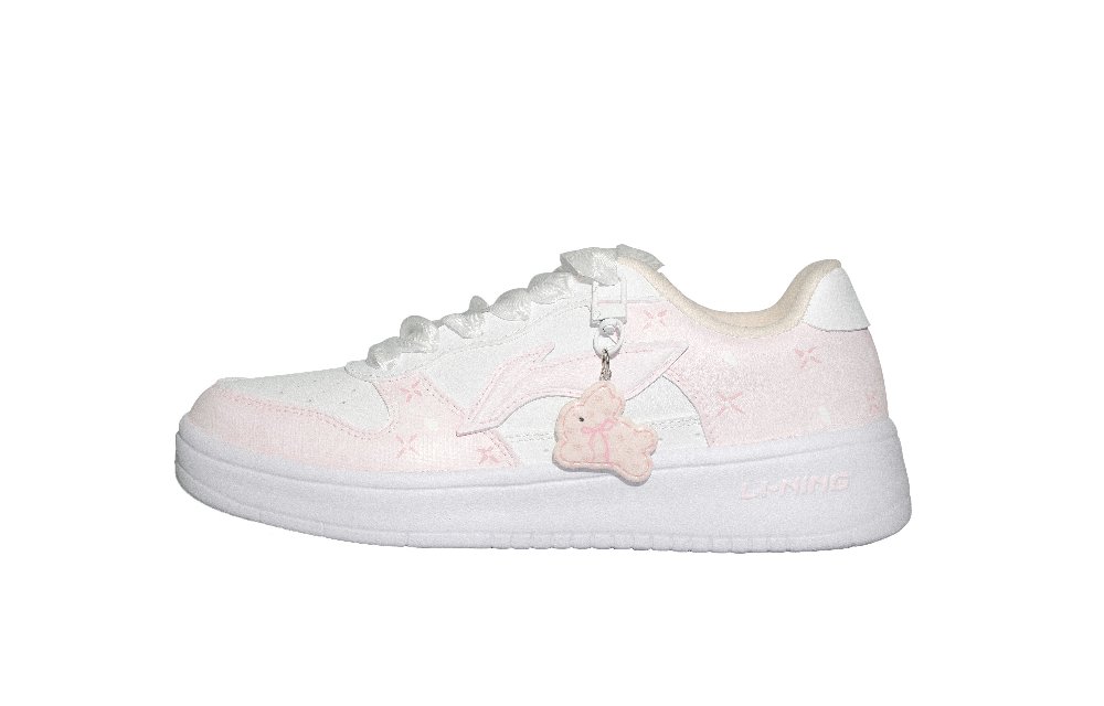 LiNing Pontoon Boats Anti Slip Wear Resistant Low Top Skateboard Shoes Women's White
