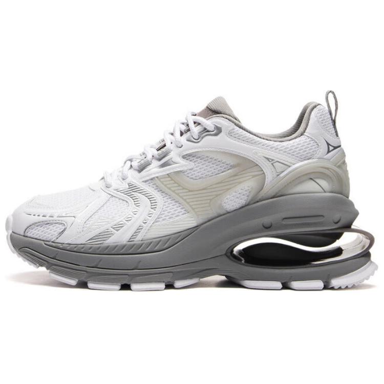 LiNing Anti-Slip Wear-Resistant Low-Top Casual Shoes Women's White Gray
