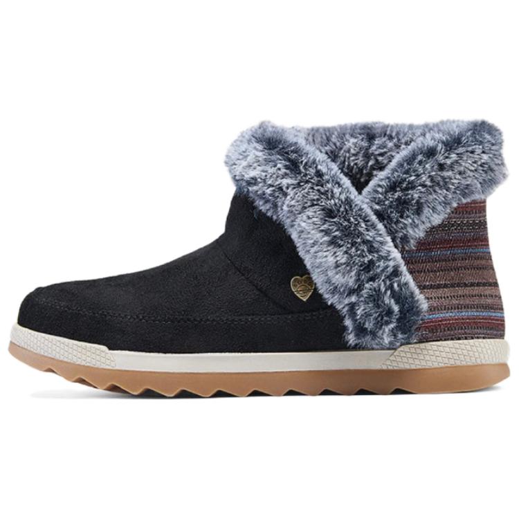 Skechers Bob's Wear-Resistant Slip-Resistant Short Snow Boots Women's Black