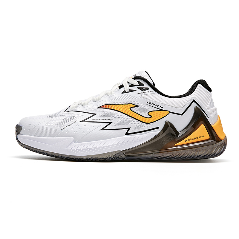 Joma Cushioning Abrasion Resistant Breathable Low Top Tennis Shoes Men's White