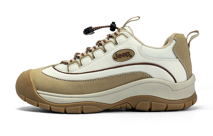 Jeep Abrasion Resistant Breathable Low Top Casual Shoes Women's White Sand