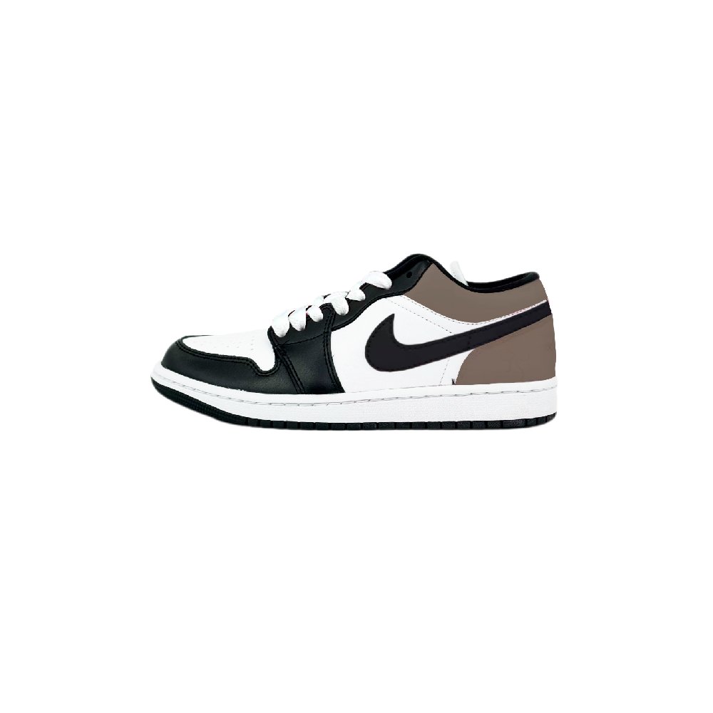 Jordan Air Jordan 1 Abrasion Resistant Low Top Vintage Basketball Shoes Unisex Black Brown
