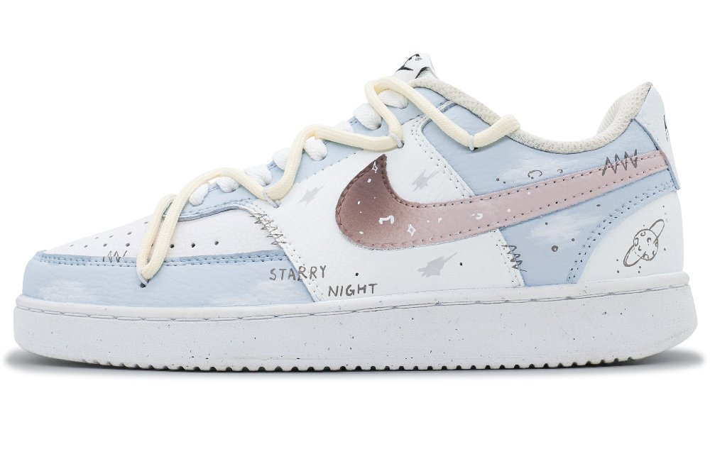 Nike Court Vision 1 Skateboard Shoes Men Low-Top White/Blue/Gray/Pink