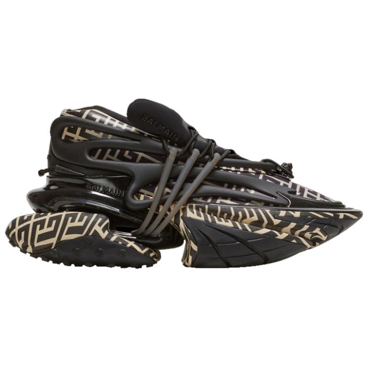 BALMAIN Unicorn Low 'Ivory Black Monogram'