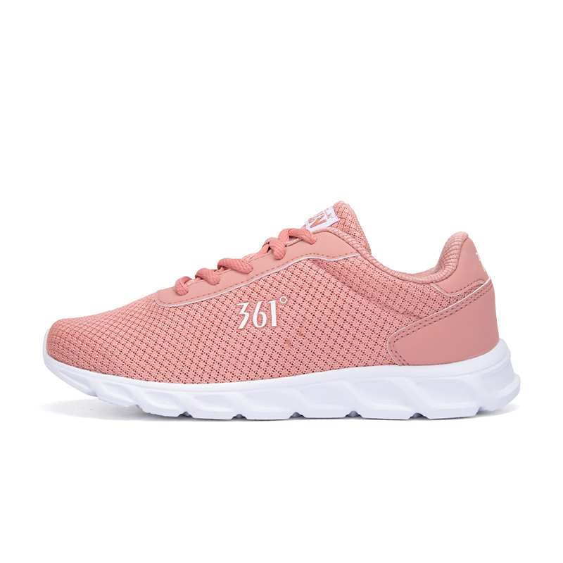 361° Cushioning Wear-Resistant Low-Top Casual Running Shoes Women's Pink White