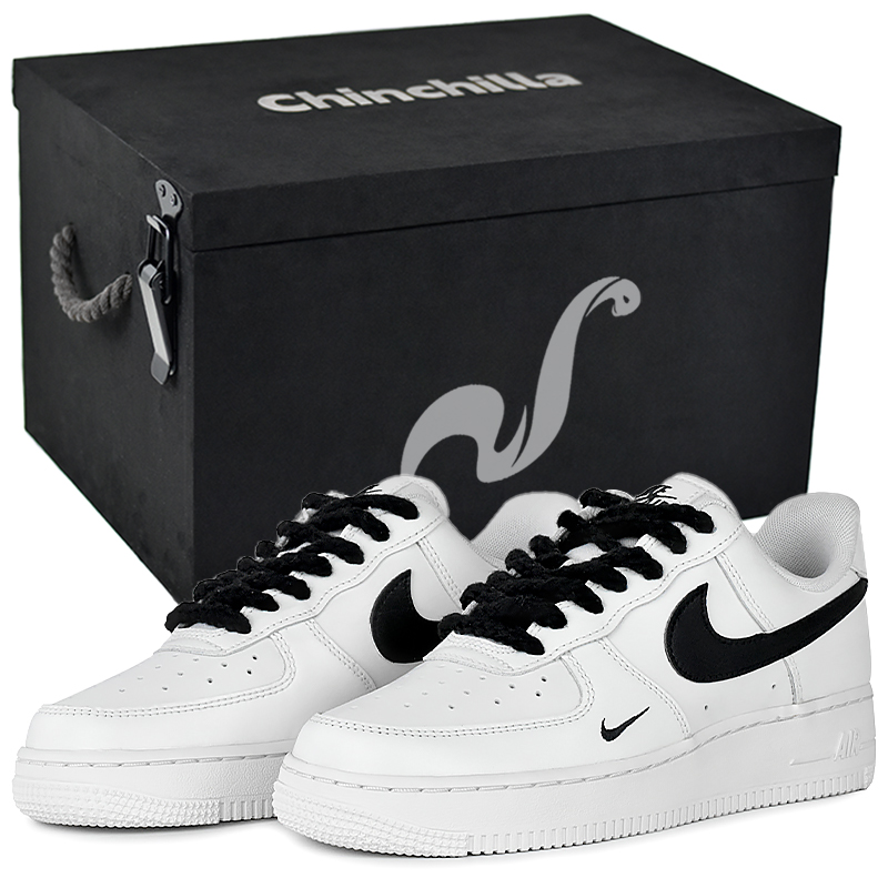 Nike Air Force 1 Wear resistant And Lightweight Low Top Skateboard Shoes Unisex Black White