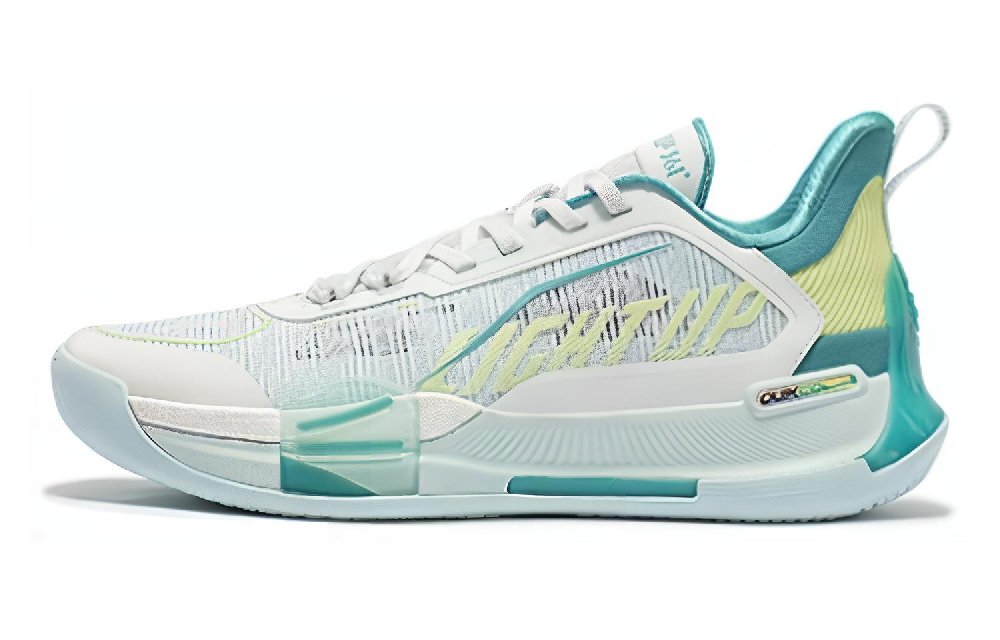 361° Burning Fight ISO Cushioned Slip-Resistant Low-Top Basketball Shoes Men's White Blue