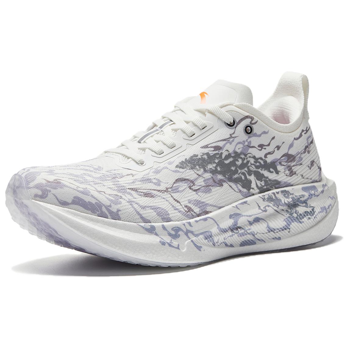 Anta Low top Shock Absorbers Rebound Abrasion Resistant Breathable Running Shoes Men's Papyrus White/Pigeon Gray