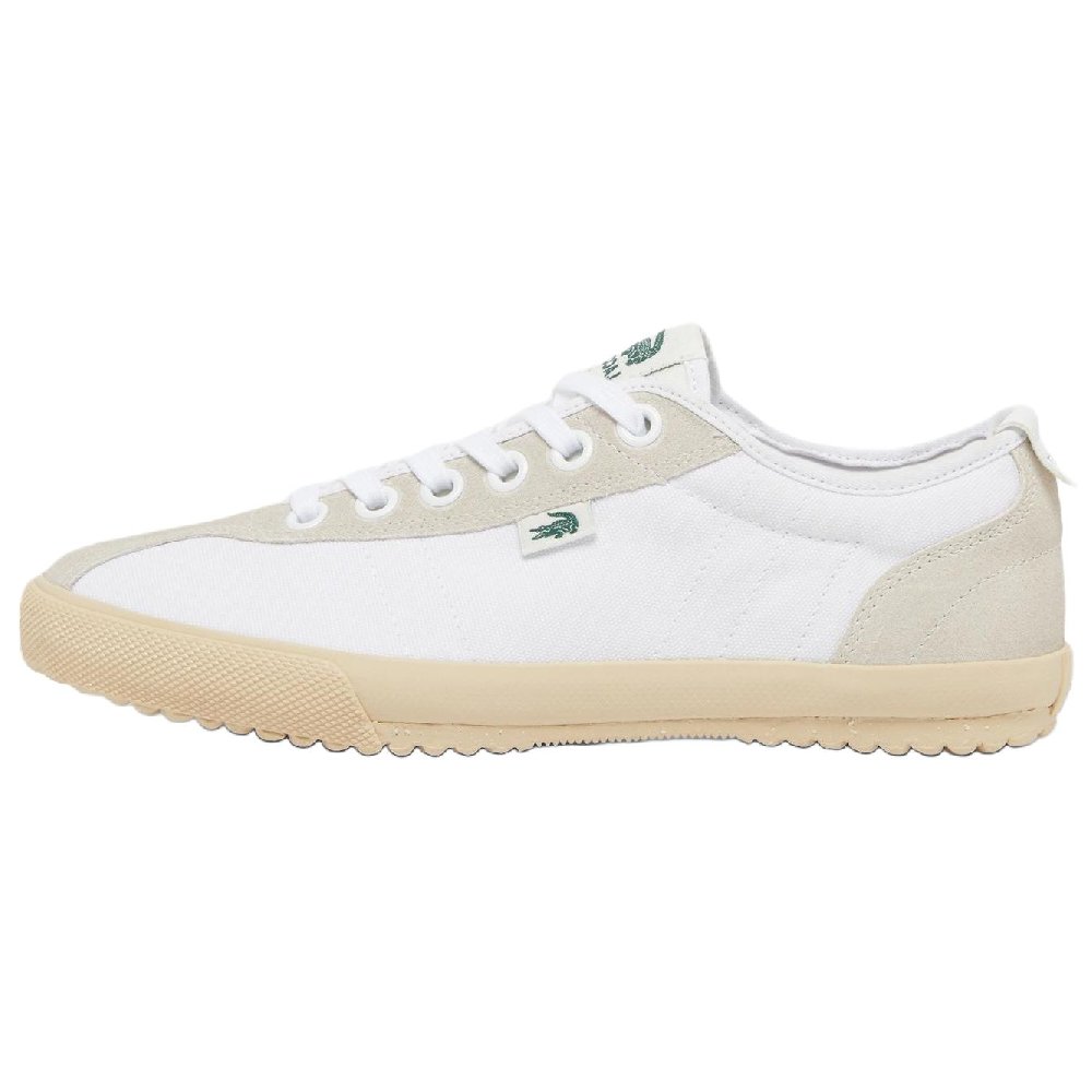LACOSTE Anti-Slip Wear-Resistant Low-Top Canvas Shoes Men's White