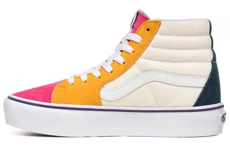 Vans Mini Cord SK8 HI Platform 2.0 White/Yellow/Red Women's