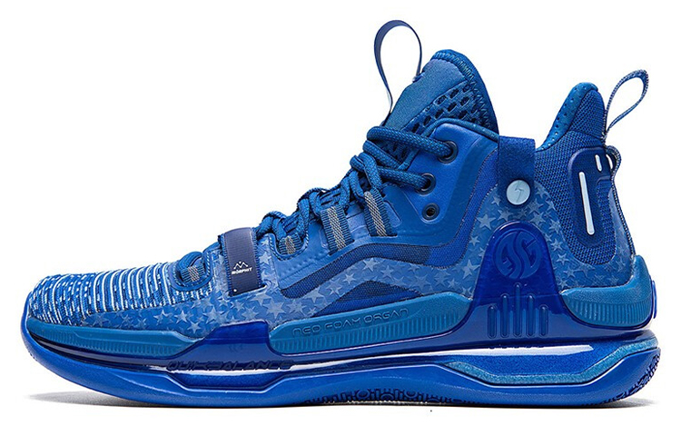 361° AG 1 Aaron Gordon 1 Wear-Resistant Slip-Resistant Mid-Top Performance Basketball Shoes Men's Blue