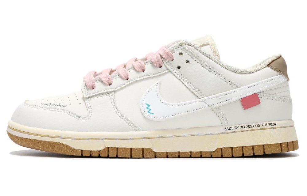 Nike Dunk Anti-Slip And Wear-Resistant Breathable Low-Top Skateboard Shoes Women's Ecru