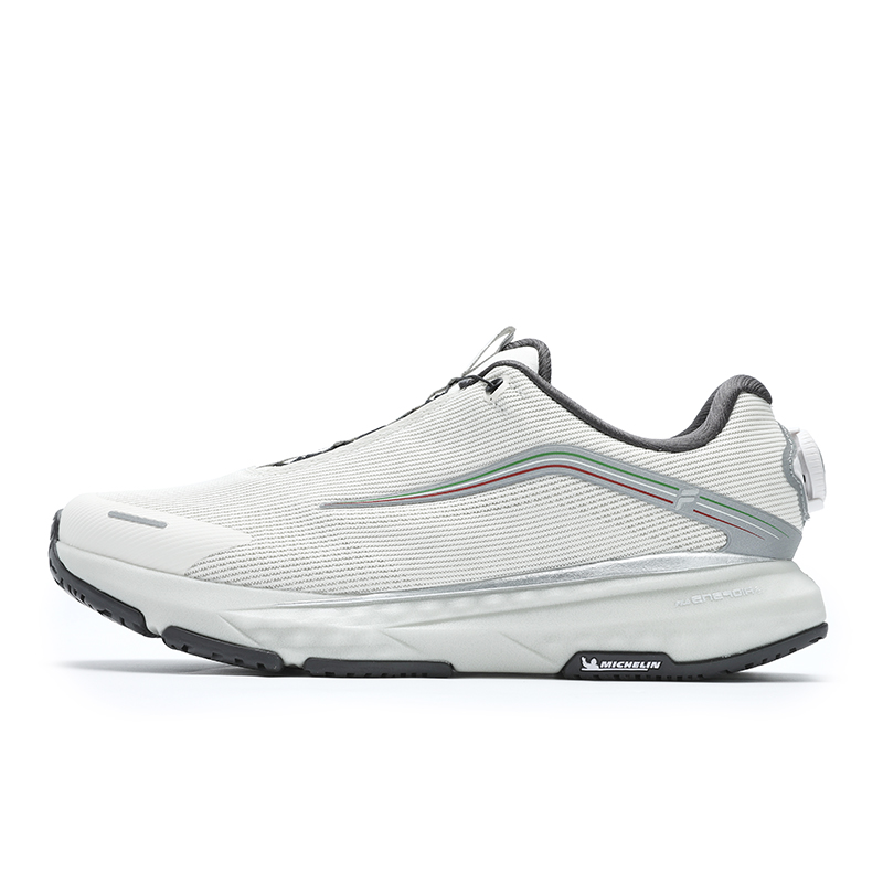 FILA ENERGY 2 Anti-Slip And Wear-Resistant Breathable Low-Top Casual Running Shoes Men's White Silver Gray