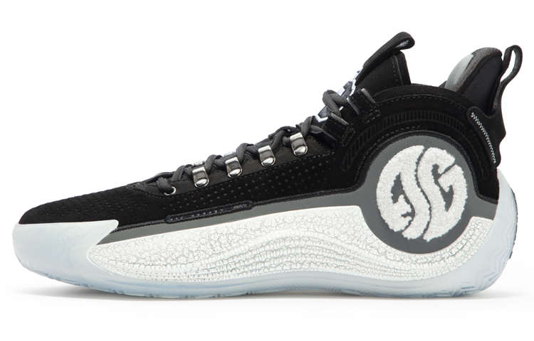 361° AG4 Basketball Shoes Men's Mid top Obsidian Black/361 Degrees White