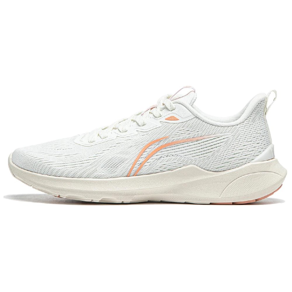 LiNing Qingyi Shock Absorbers Slip Resistant Low top Running Shoes Women's White Orange