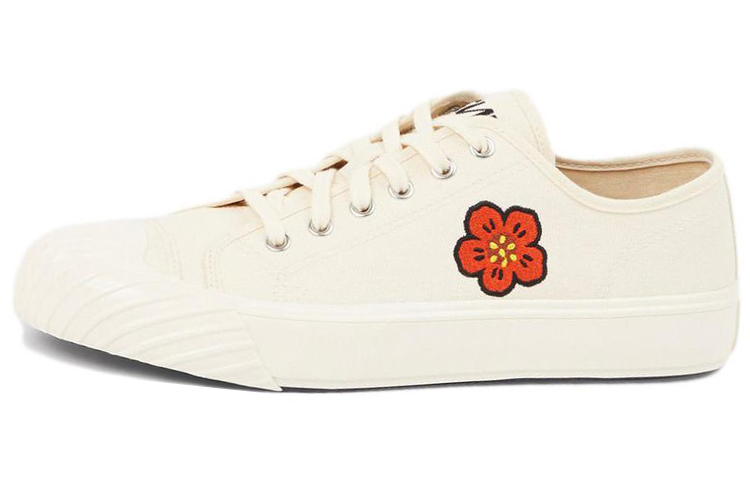 KENZO School Low Top Trainers Cream