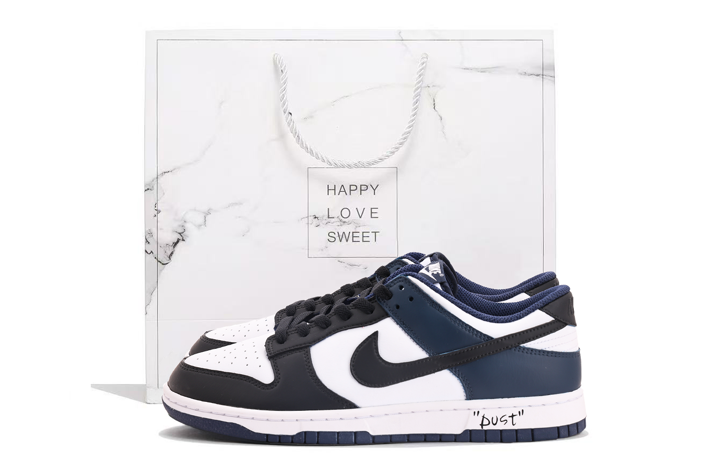 Nike Dunk Coverage Abrasion Resistant Low top Skateboard Shoes Unisex Black Blue