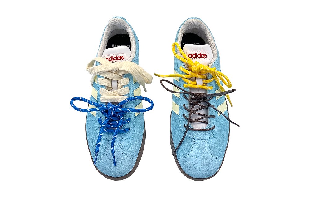 Adidas Neo Vl Court Classic Anti-Slip Wear-Resistant Low-Top Skateboard Shoes Unisex Blue Yellow