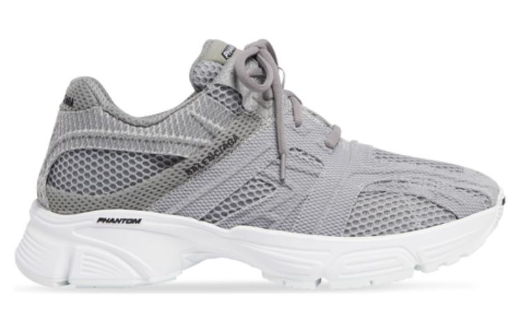 Balenciaga Phantom Cushioned Slip Resistant Abrasion Resistant Low Top Casual Shoes Women's Gray White