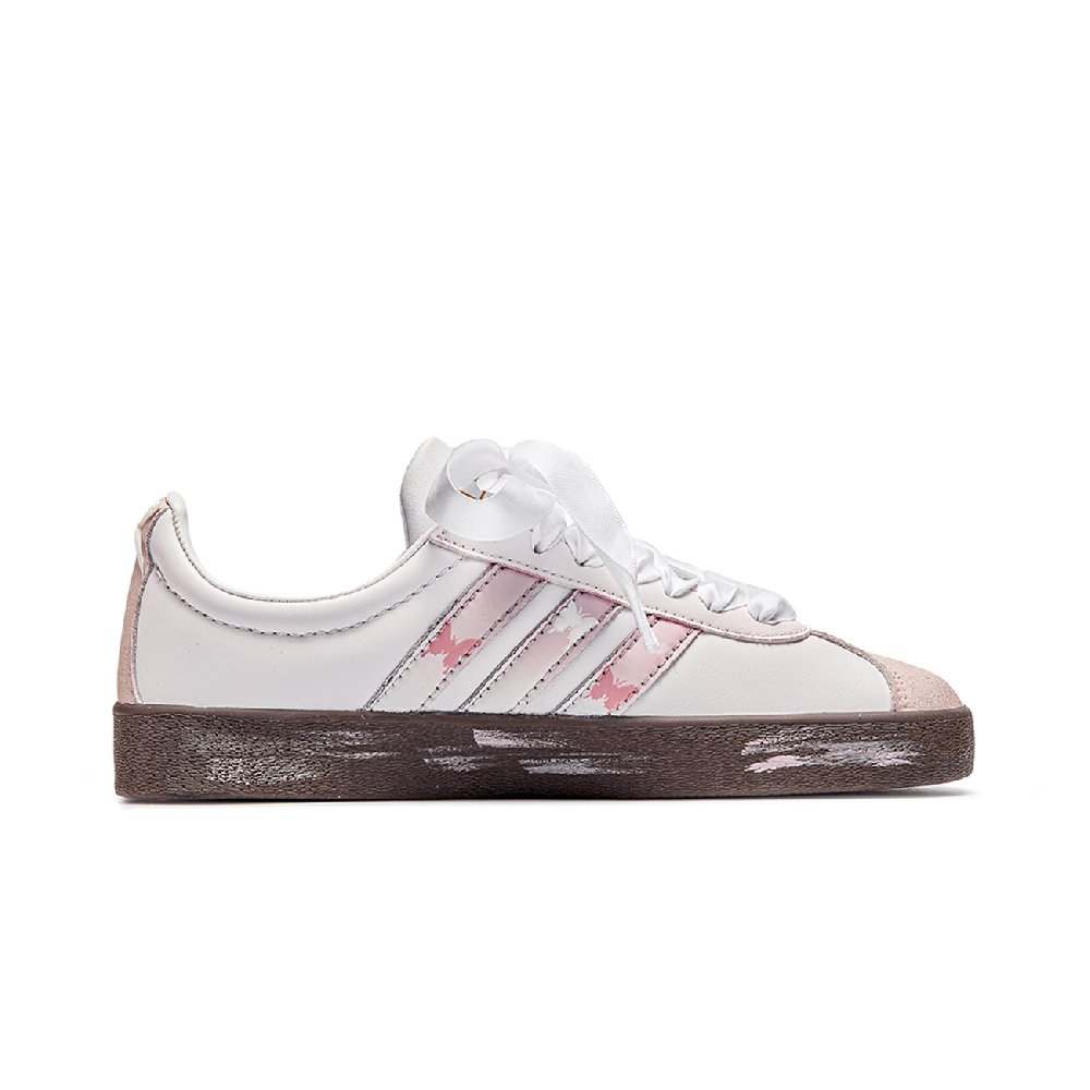 Adidas Neo VL Court 2.0 WuJie, Box, Pink Butterfly Shock Absorbers Low Top Skateboard Shoes Unisex Pink Brown