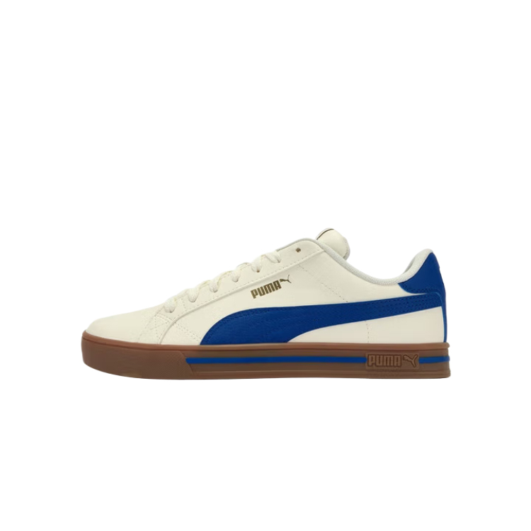 PUMA Smash Vulc V3 Breathable Low Top Skateboard Shoes Unisex Ecru