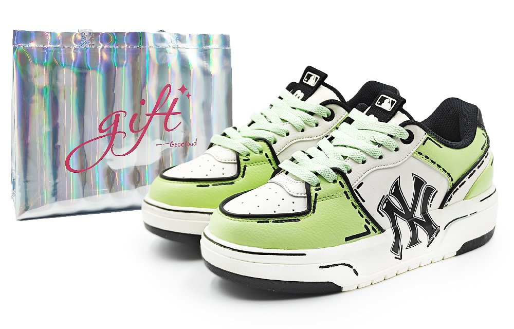 MLB Chunky Liner Abrasion Resistant Low Top Skateboard Shoes Unisex Light Green