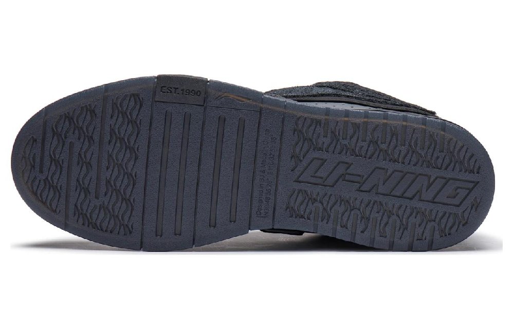 PLEASURES x LiNing Slip-Resistant Low-Top Skateboard Shoes Men's Black