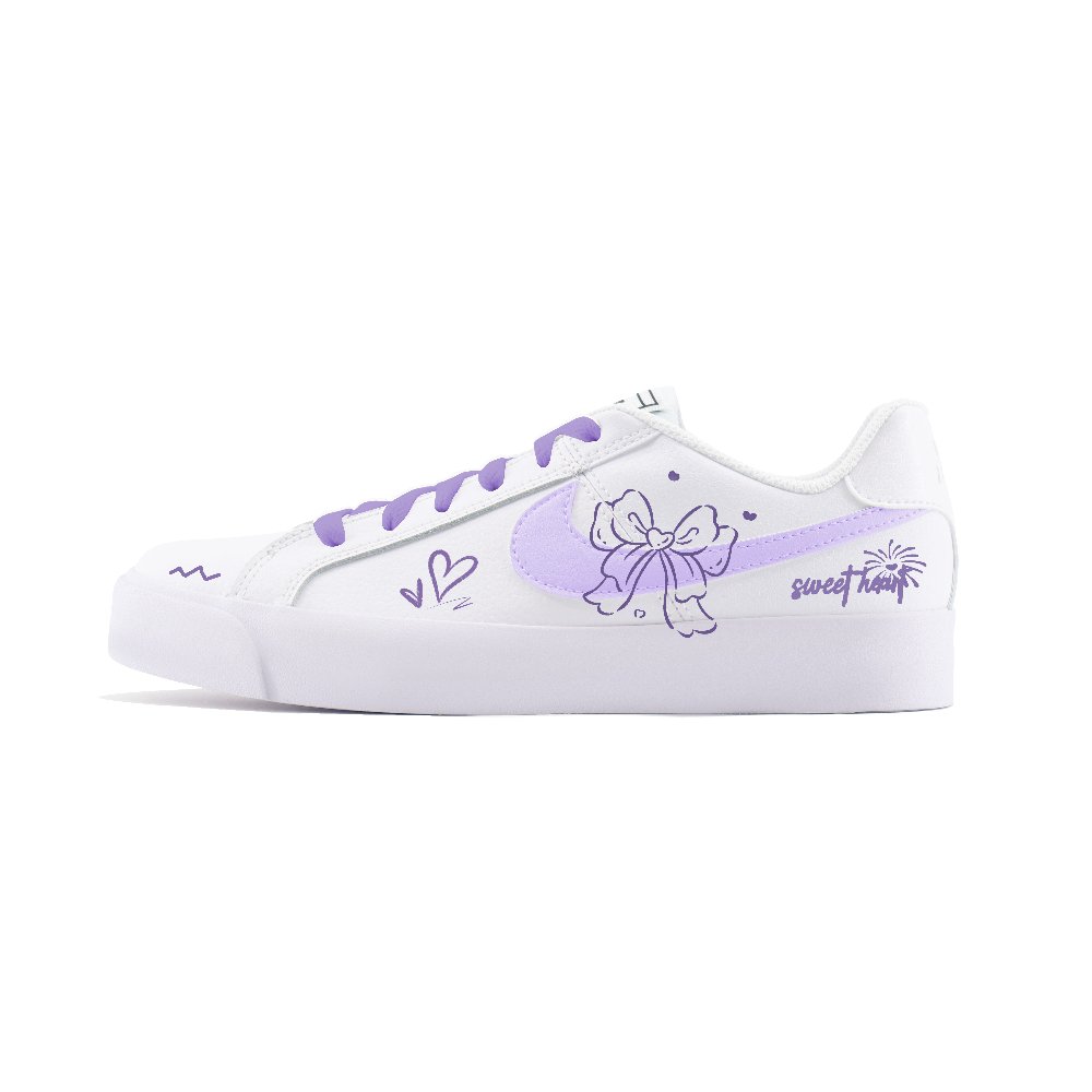 Nike Court Royale AC Abrasion Resistant Low Top Skateboard Shoes Women's Purple